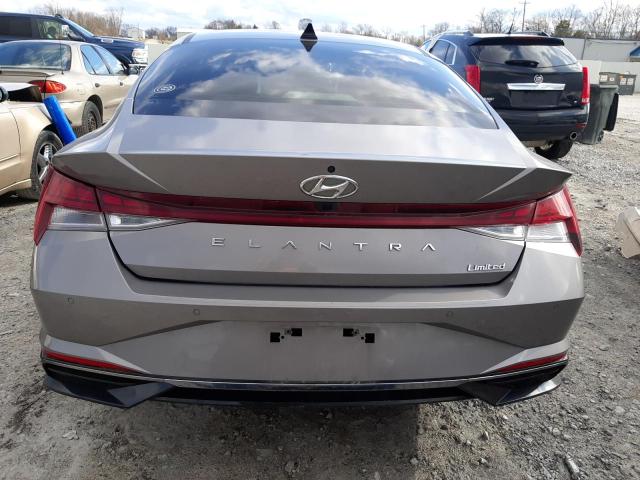 KMHLP4AG5MU129549 - 2021 HYUNDAI ELANTRA LIMITED GRAY photo 6