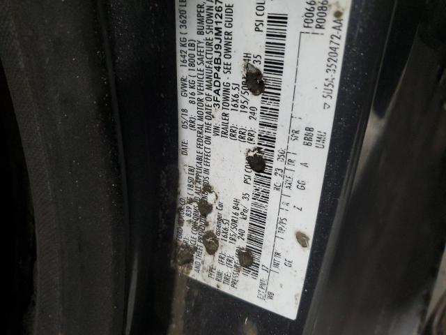 3FADP4BJ9JM126789 - 2018 FORD FIESTA SE 石墨色 照片 12