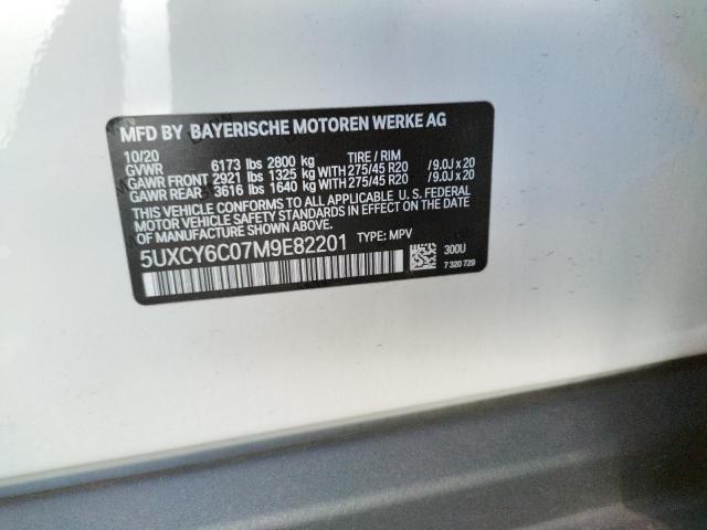 5UXCY6C07M9E82201 - 2021 BMW X6 XDRIVE40I WHITE photo 14