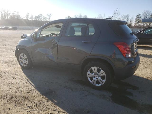 3GNCJKSB9GL221704 - 2016 CHEVROLET TRAX LS GRAY photo 2