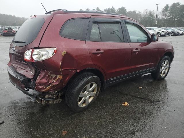 5NMSH73E39H260553 - 2009 HYUNDAI SANTA FE SE MAROON photo 3