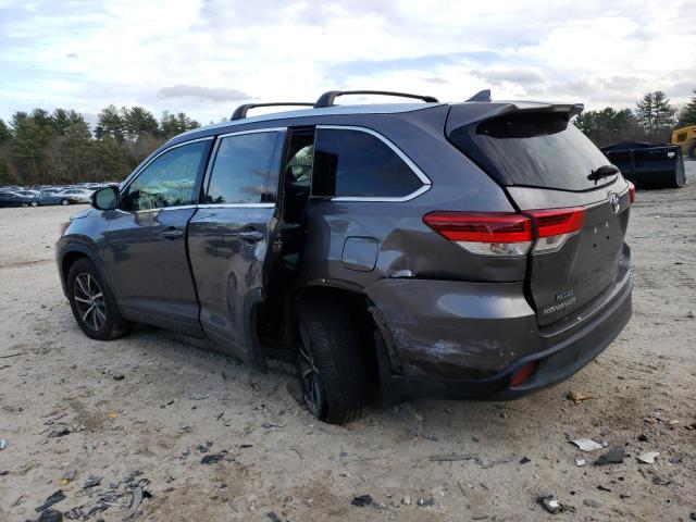 5TDJZRFH5JS529261 - 2018 TOYOTA HIGHLANDER SE GRAY photo 2