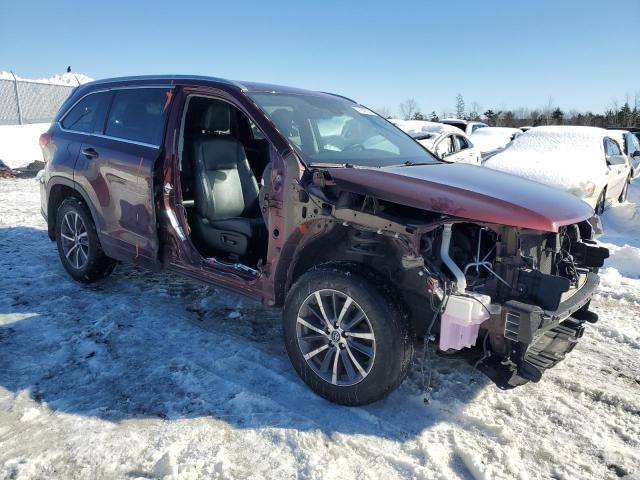 5TDJZRFH0HS436917 - 2017 TOYOTA HIGHLANDER SE BURGUNDY photo 4