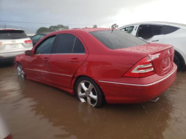 WDBRF52H26F767990 - 2006 MERCEDES-BENZ C 230 RED photo 2