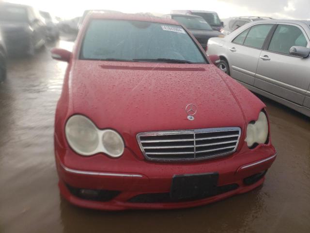 WDBRF52H26F767990 - 2006 MERCEDES-BENZ C 230 RED photo 5