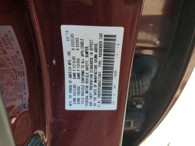 1HGCR2F88EA177667 - 2014 HONDA ACCORD EXL MAROON photo 13