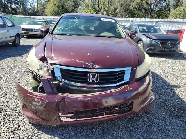 1HGCP26319A160130 - 2009 HONDA ACCORD LX BURGUNDY photo 5