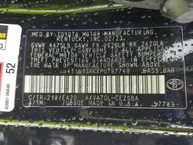 4T1G11AKXPU787748 - 2023 TOYOTA CAMRY SE NIGHT SHADE BLACK photo 13