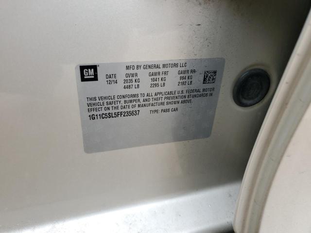 1G11C5SL5FF235637 - 2015 CHEVROLET MALIBU 1LT Алтын фото 12