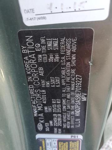 KNDJP3A58E7019227 - 2014 KIA SOUL + GREEN photo 13