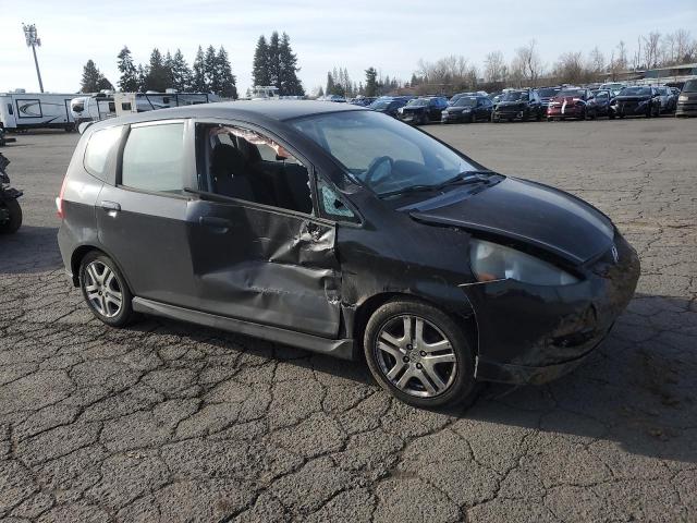 JHMGD38667S062898 - 2007 HONDA FIT S შავი ფოტო 4