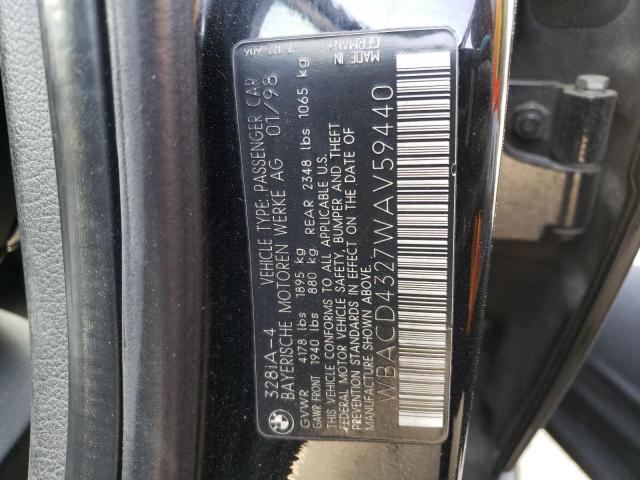 WBACD4327WAV59440 - 1996 BMW 3 SERIES I AUTOMATIC BLACK photo 12