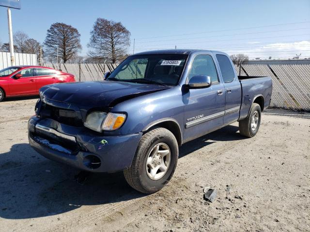 5TBRT341X4S449264 - 2004 TOYOTA TUNDRA ACCESS CAB SR5 BLUE photo 1