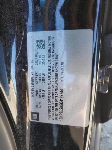 1G4PS5SK8C4187744 - 2012 BUICK VERANO BLACK photo 12