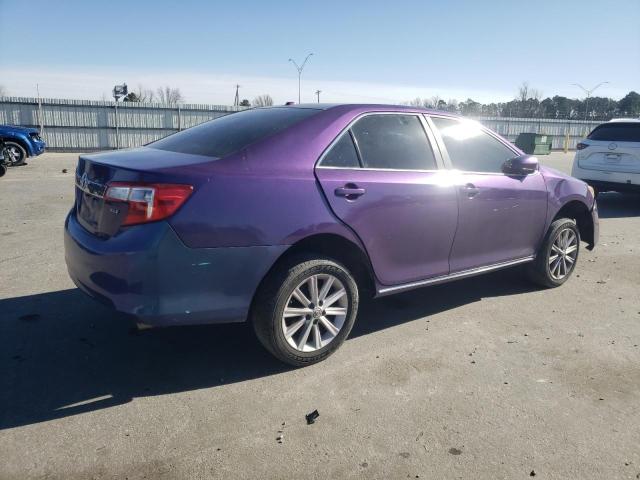 4T1BK1FK1CU005346 - 2012 TOYOTA CAMRY SE PURPLE photo 3