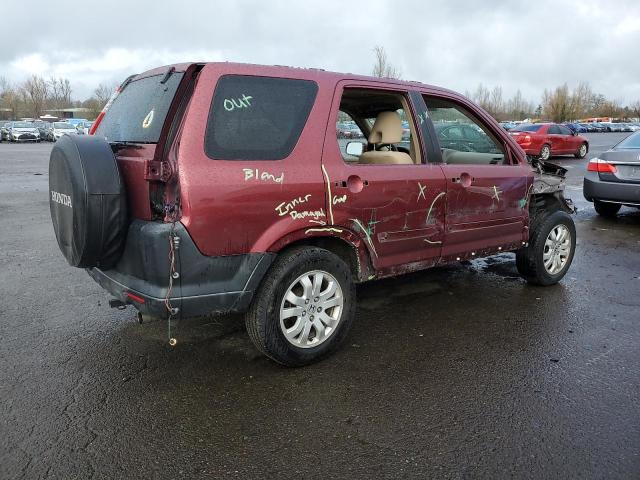 JHLRD78865C052076 - 2005 HONDA CR-V EX RED photo 3