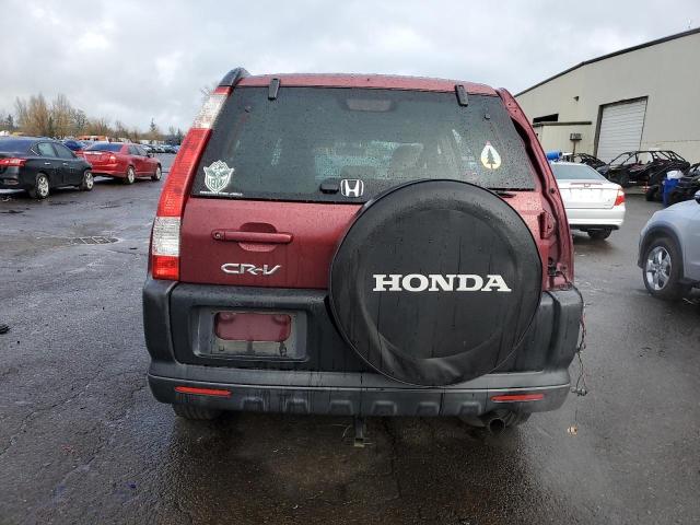 JHLRD78865C052076 - 2005 HONDA CR-V EX RED photo 6