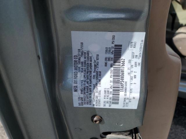 1FAHP34N06W176662 - 2006 FORD FOCUS ZX4 GRAY photo 12