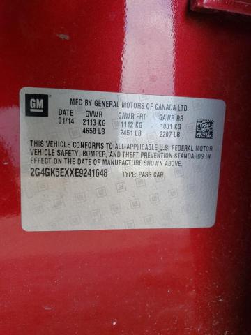 2G4GK5EXXE9241648 - 2014 BUICK REGAL 红色 照片 12