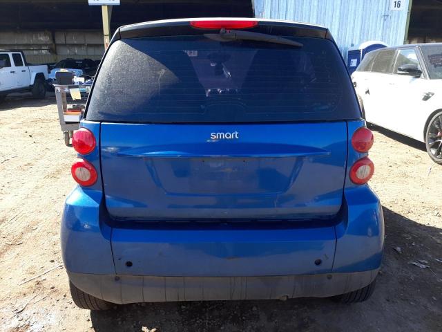 WMEEJ31X98K207049 - 2008 SMART FORTWO PURE BLUE photo 6