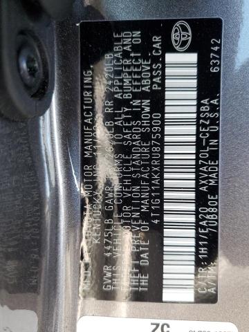 4T1G11AKXRU875900 - 2024 TOYOTA CAMRY SE NIGHT SHADE GRAY photo 13