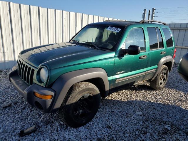 1J4GL48K54W104032 - 2004 JEEP LIBERTY SPORT GREEN photo 1