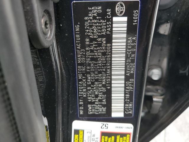 4T1S31AK6RU062008 - 2024 TOYOTA CAMRY SE NIGHT SHADE BLACK photo 12