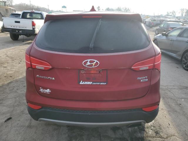 5XYZTDLB8FG250768 - 2015 HYUNDAI SANTA FE S RED photo 6