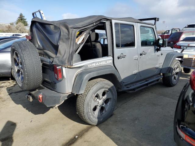 1C4HJWDG9GL283355 - 2016 JEEP WRANGLER U SPORT GRAY photo 3