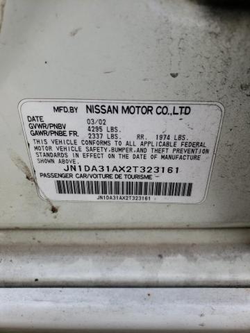 JN1DA31AX2T323161 - 2002 NISSAN MAXIMA GLE WHITE photo 12