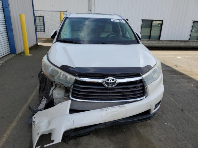 5TDJKRFH9FS072692 - 2015 TOYOTA HIGHLANDER XLE 白色 照片 5