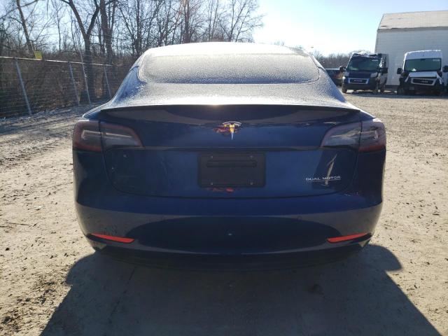 5YJ3E1EC1NF130451 - 2022 TESLA MODEL 3 BLUE photo 6