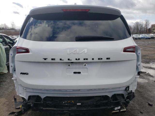 5XYP3DHC2NG256024 - 2022 KIA TELLURIDE EX WHITE photo 6