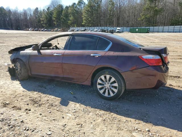 1HGCR2F86FA027882 - 2015 HONDA ACCORD EXL BURGUNDY photo 2