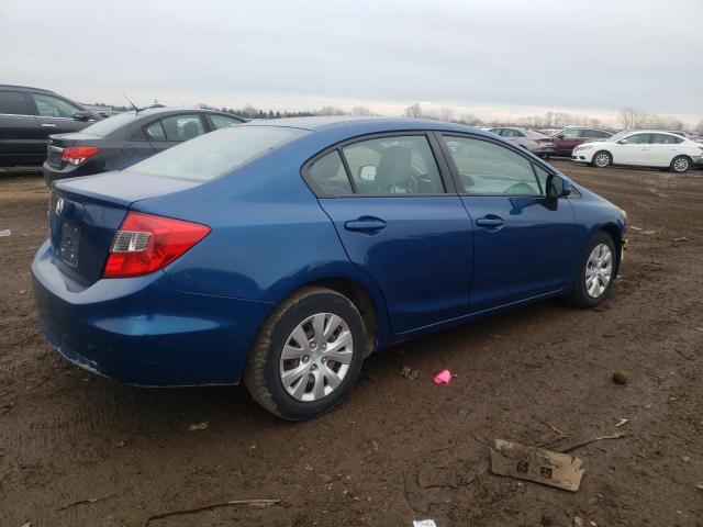 19XFB2F55CE079387 - 2012 HONDA CIVIC LX BLUE photo 3