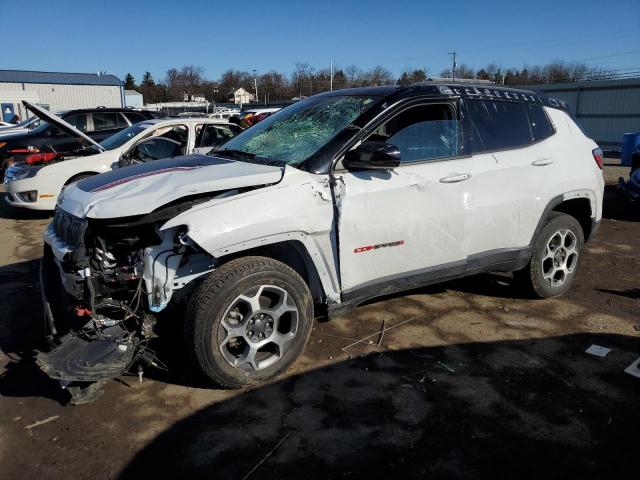 3C4NJDDB4NT223111 - 2022 JEEP COMPASS TRAILHAWK WHITE photo 1