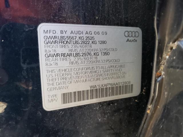 WA1LKAFP8AA012808 - 2010 AUDI Q5 PREMIUM PLUS BLUE photo 12