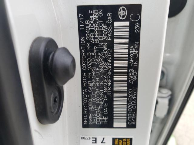 JTDKARFP4H3058072 - 2017 TOYOTA PRIUS PRIM WHITE photo 12