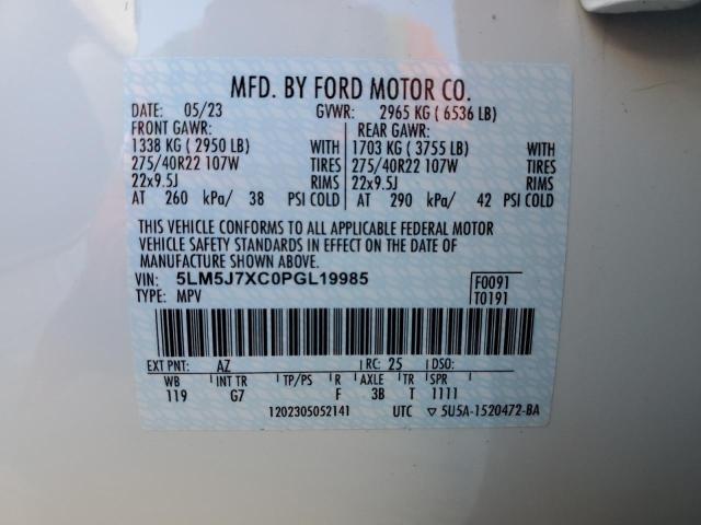 5LM5J7XC0PGL19985 - 2023 LINCOLN AVIATOR RESERVE WHITE photo 13