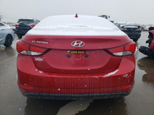 KMHDH4AE4GU478836 - 2016 HYUNDAI ELANTRA SE RED photo 6