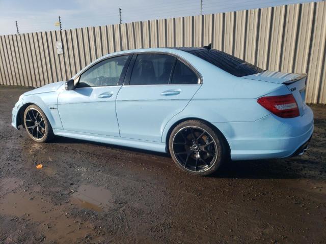 WDDGF7HB0DA858604 - 2013 MERCEDES-BENZ C 63 AMG BLUE photo 2