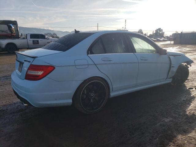 WDDGF7HB0DA858604 - 2013 MERCEDES-BENZ C 63 AMG BLUE photo 3