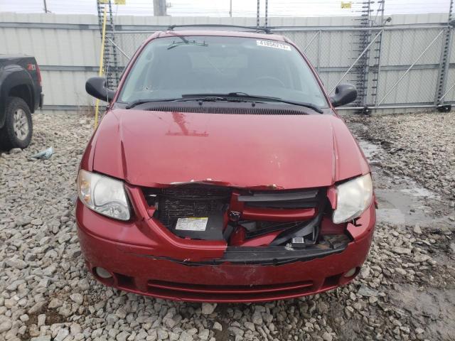 2D4GP44L86R789294 - 2006 DODGE GRAND CARA MAROON photo 5