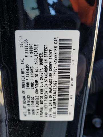 19UUB2F77JA002322 - 2018 ACURA TLX ADVANCE BLACK photo 12