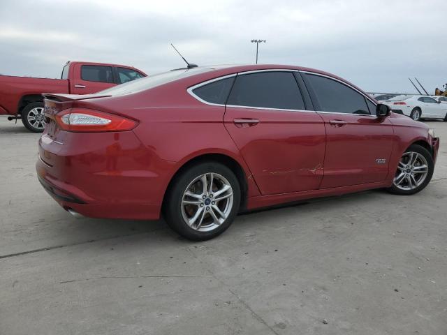 3FA6P0SUXGR120829 - 2016 FORD FUSION TITANIUM PHEV RED photo 3