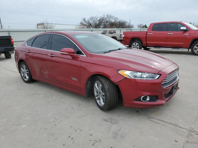 3FA6P0SUXGR120829 - 2016 FORD FUSION TITANIUM PHEV RED photo 4