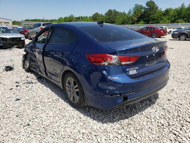 5NPD84LF3HH137451 - 2017 HYUNDAI ELANTRA SE BLUE photo 3