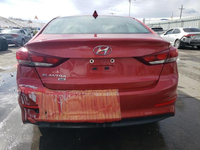 5NPD74LF1HH201697 - 2017 HYUNDAI ELANTRA SE RED photo 6