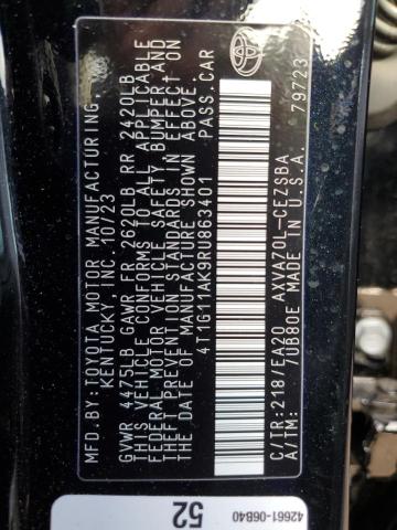4T1G11AK9RU863401 - 2024 TOYOTA CAMRY SE NIGHT SHADE BLACK photo 12