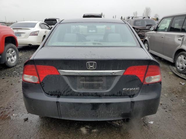 1HGFA16539L016464 - 2009 HONDA CIVIC LX BLACK photo 6